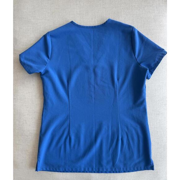 Figs Casma Three-Pocket Scrub Top Royal Blue Size Extra Small - Picture 3 of 4